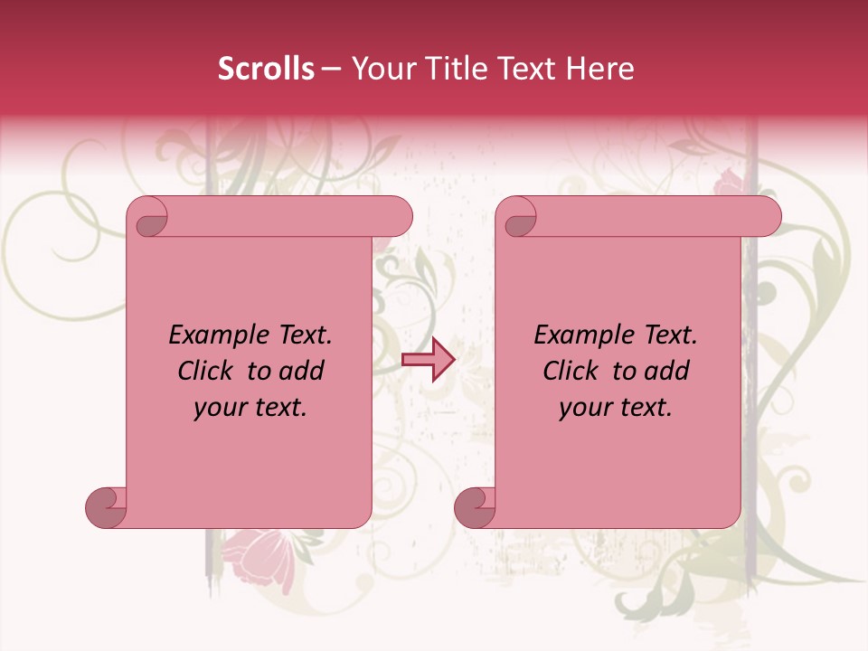 Scroll Paint Ornament PowerPoint Template