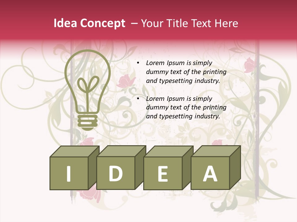 Scroll Paint Ornament PowerPoint Template