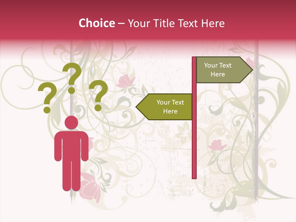 Scroll Paint Ornament PowerPoint Template