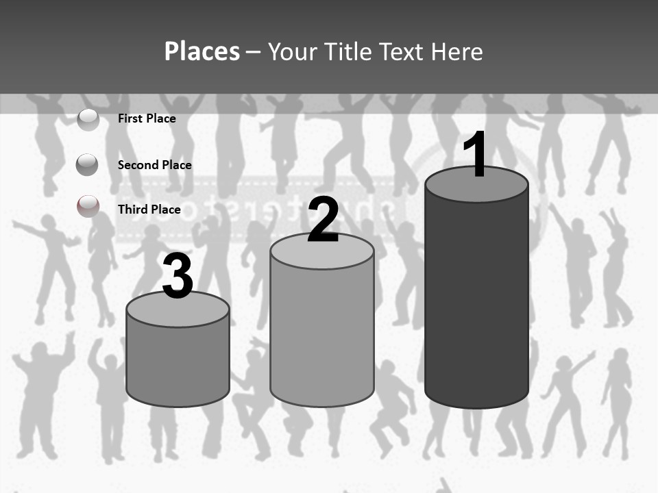 A Group Of People Silhouettes On A White Background PowerPoint Template