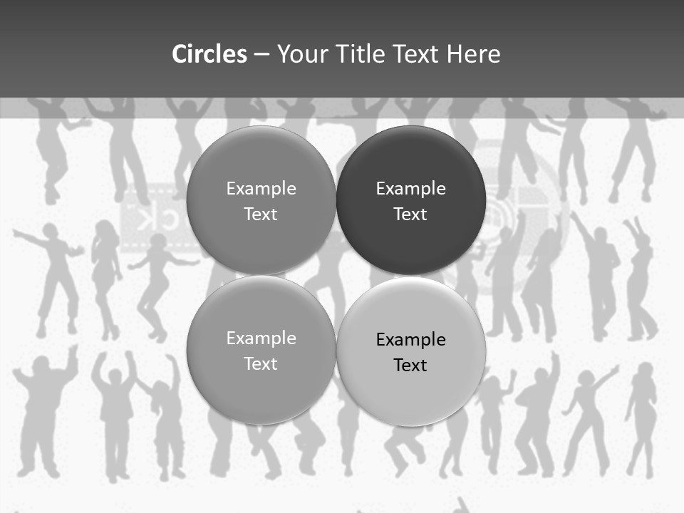 A Group Of People Silhouettes On A White Background PowerPoint Template