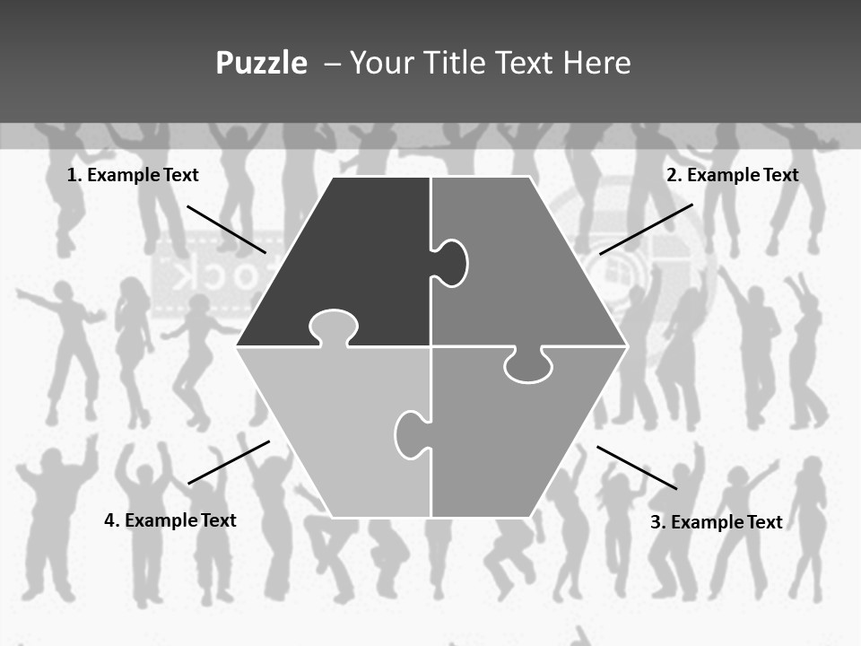 A Group Of People Silhouettes On A White Background PowerPoint Template