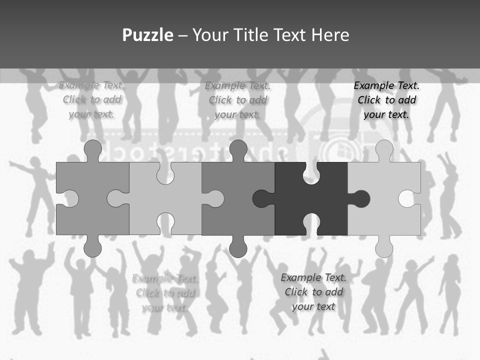 A Group Of People Silhouettes On A White Background PowerPoint Template
