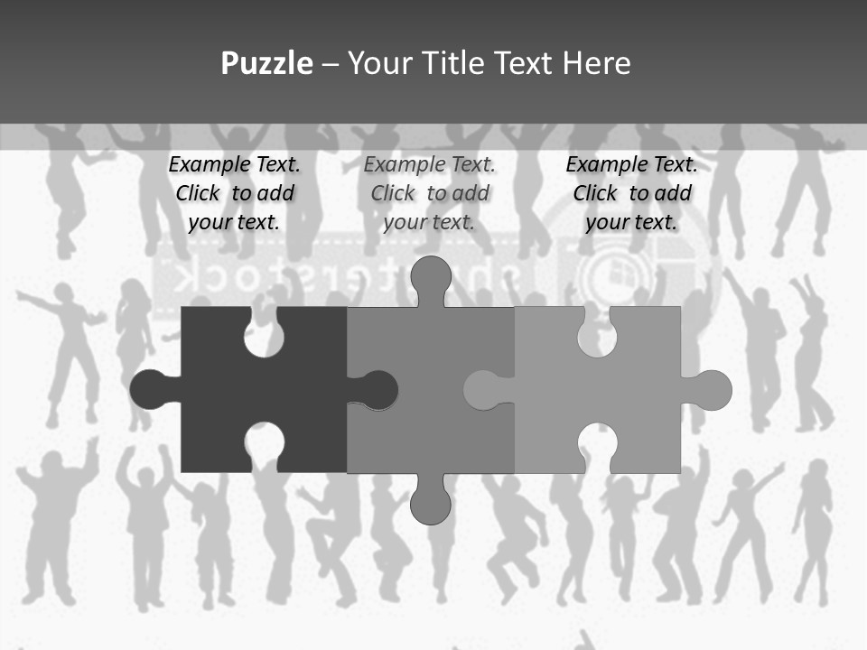 A Group Of People Silhouettes On A White Background PowerPoint Template