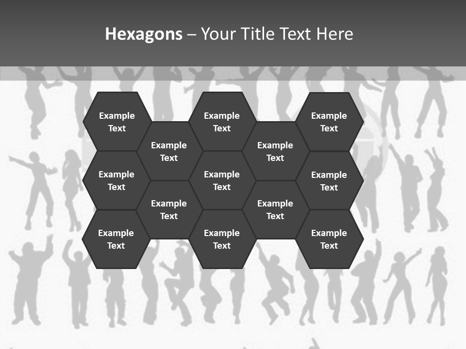 A Group Of People Silhouettes On A White Background PowerPoint Template