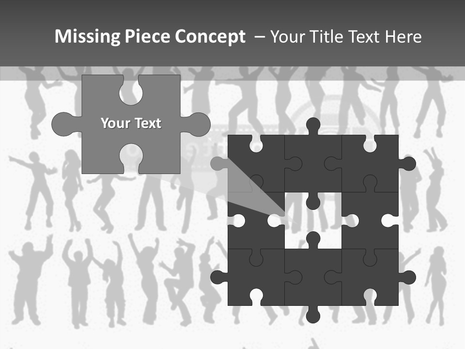 A Group Of People Silhouettes On A White Background PowerPoint Template