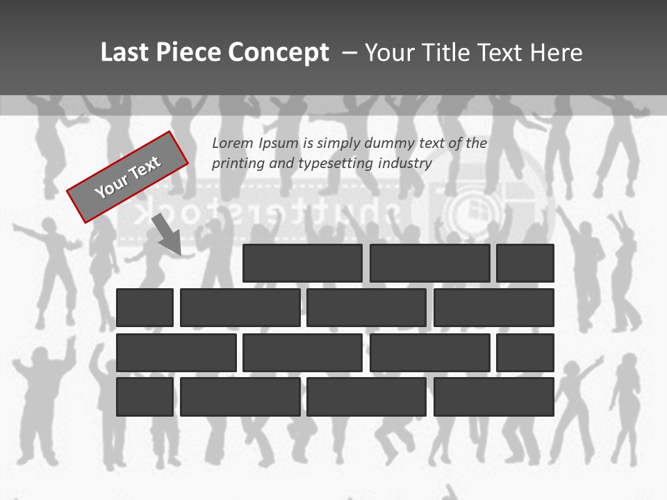 A Group Of People Silhouettes On A White Background PowerPoint Template