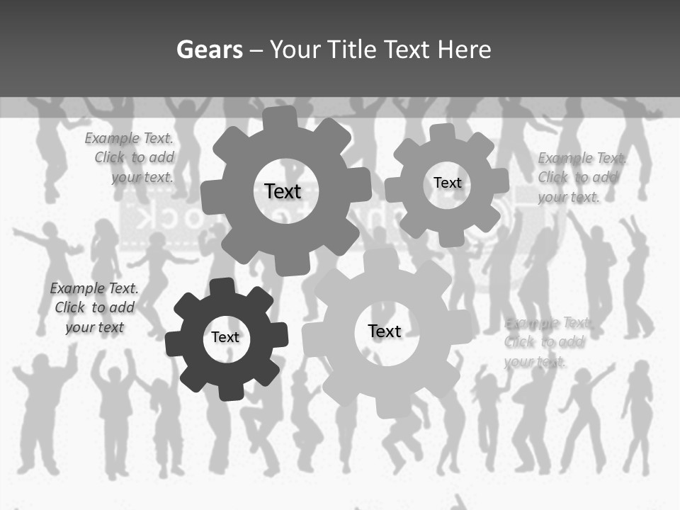 A Group Of People Silhouettes On A White Background PowerPoint Template