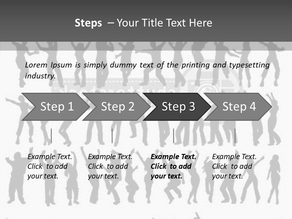 A Group Of People Silhouettes On A White Background PowerPoint Template