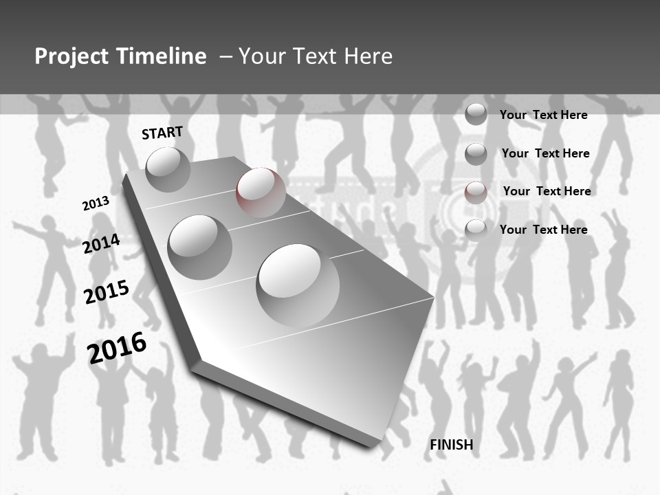 A Group Of People Silhouettes On A White Background PowerPoint Template