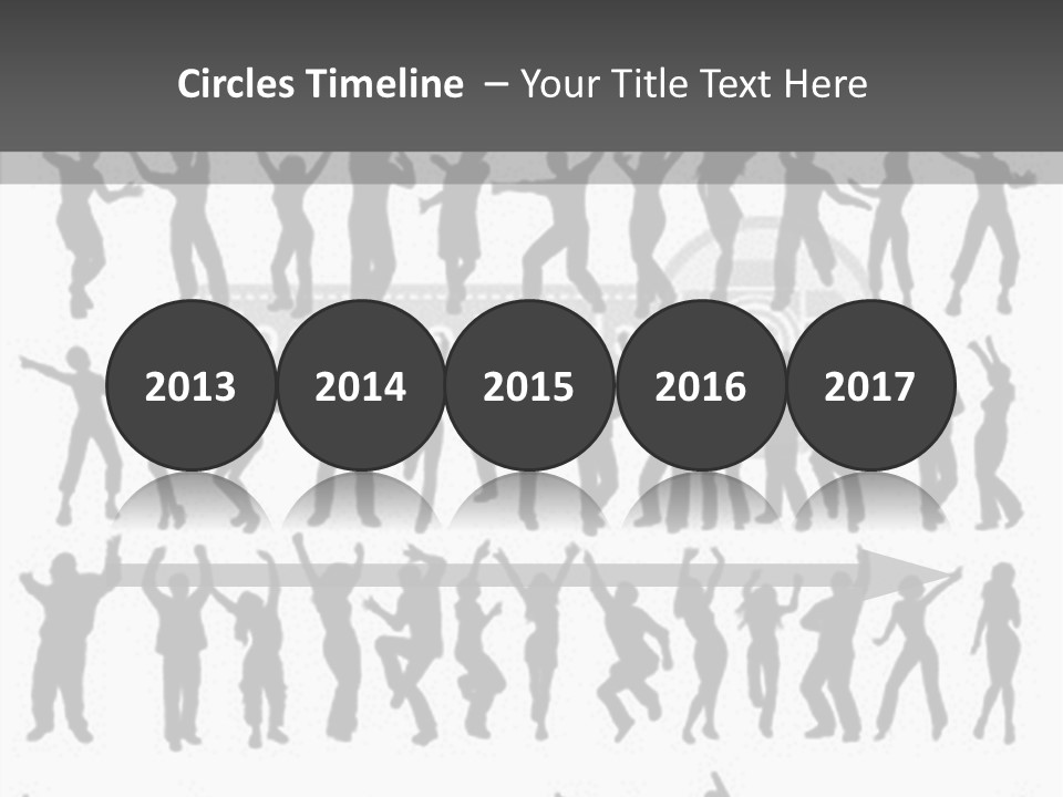 A Group Of People Silhouettes On A White Background PowerPoint Template