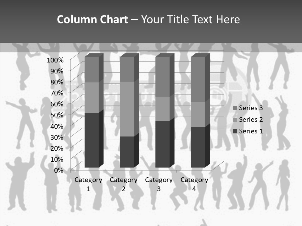 A Group Of People Silhouettes On A White Background PowerPoint Template