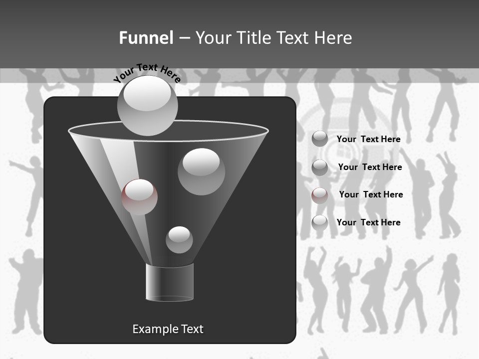 A Group Of People Silhouettes On A White Background PowerPoint Template