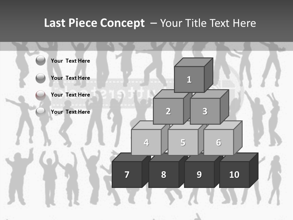 A Group Of People Silhouettes On A White Background PowerPoint Template