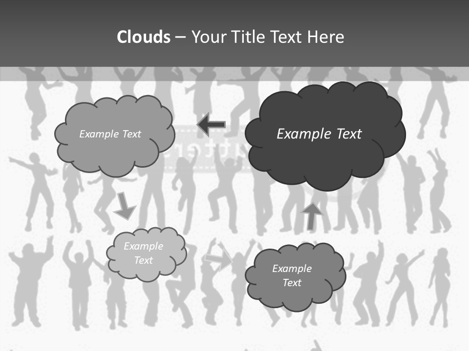 A Group Of People Silhouettes On A White Background PowerPoint Template