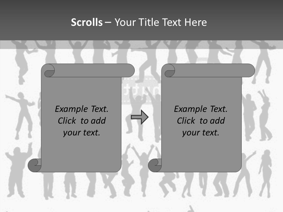 A Group Of People Silhouettes On A White Background PowerPoint Template