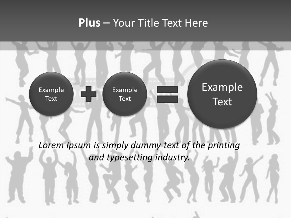 A Group Of People Silhouettes On A White Background PowerPoint Template