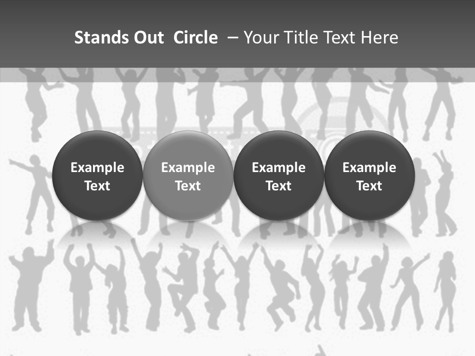 A Group Of People Silhouettes On A White Background PowerPoint Template
