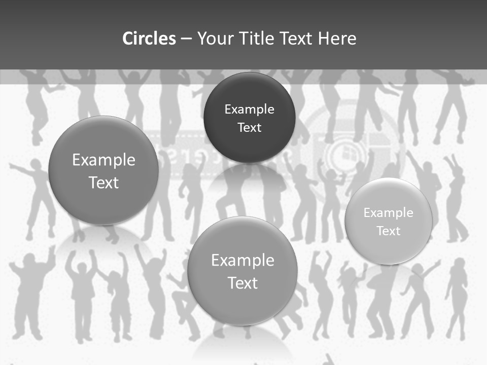 A Group Of People Silhouettes On A White Background PowerPoint Template