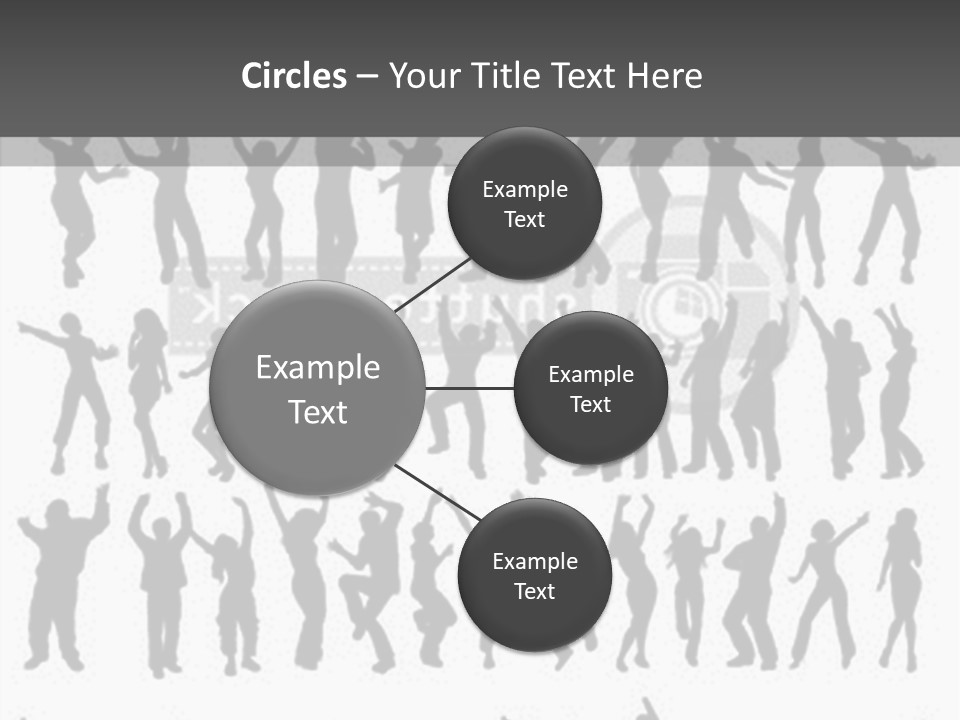 A Group Of People Silhouettes On A White Background PowerPoint Template