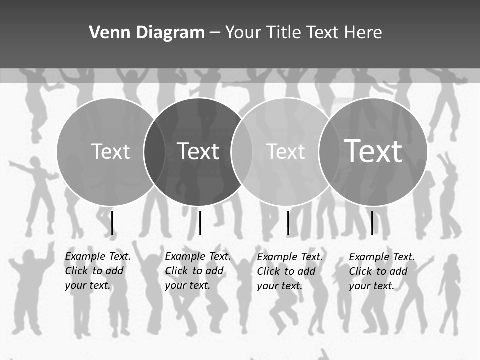 A Group Of People Silhouettes On A White Background PowerPoint Template
