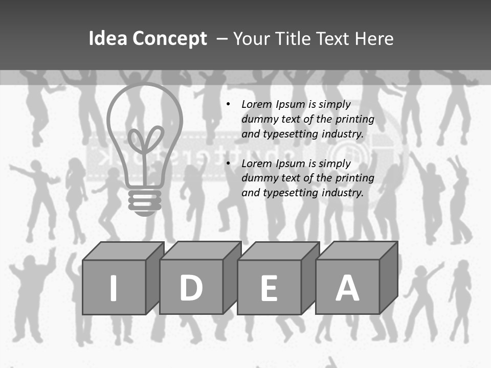 A Group Of People Silhouettes On A White Background PowerPoint Template