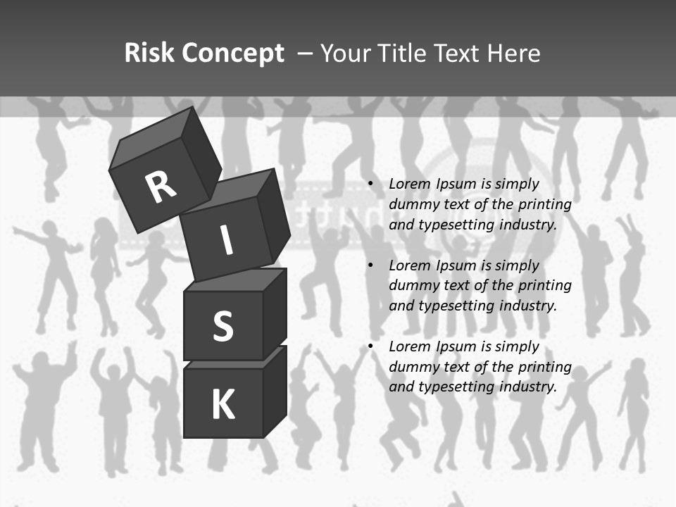A Group Of People Silhouettes On A White Background PowerPoint Template