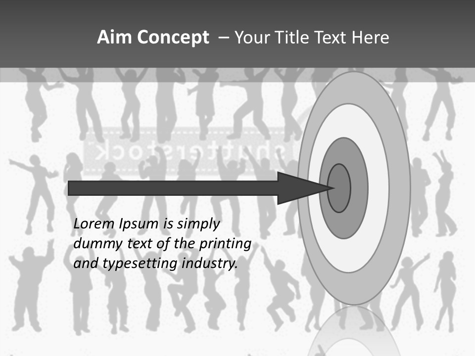 A Group Of People Silhouettes On A White Background PowerPoint Template