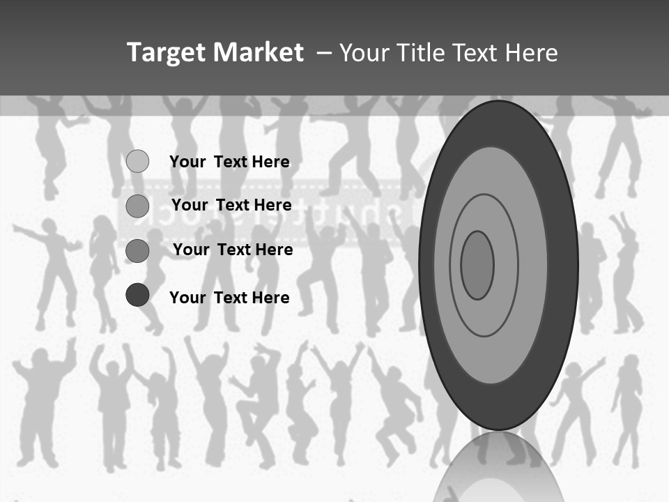 A Group Of People Silhouettes On A White Background PowerPoint Template