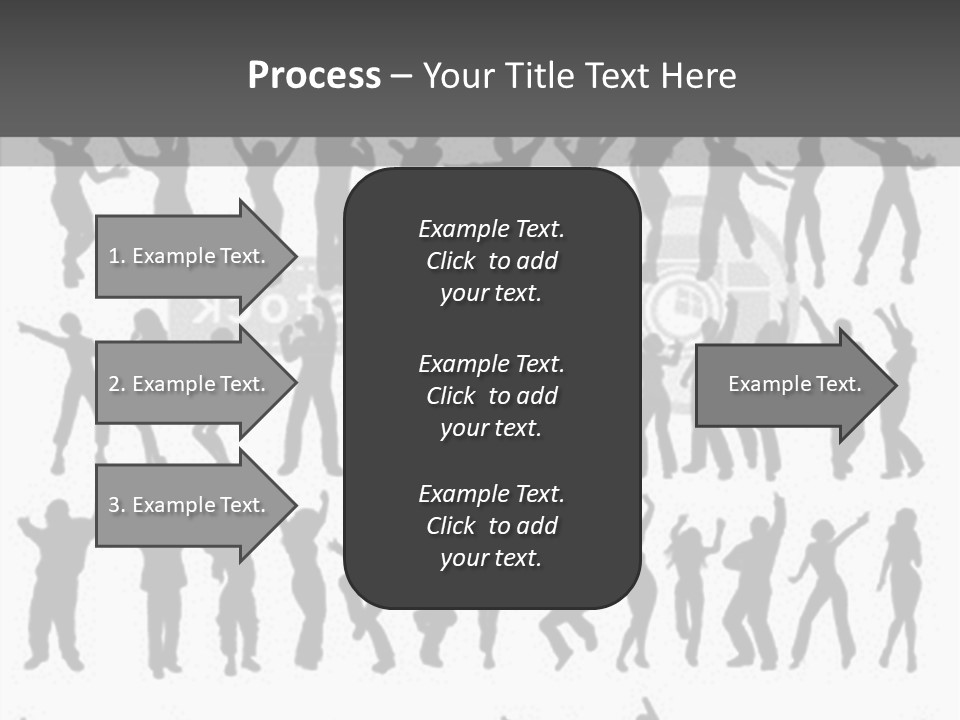 A Group Of People Silhouettes On A White Background PowerPoint Template