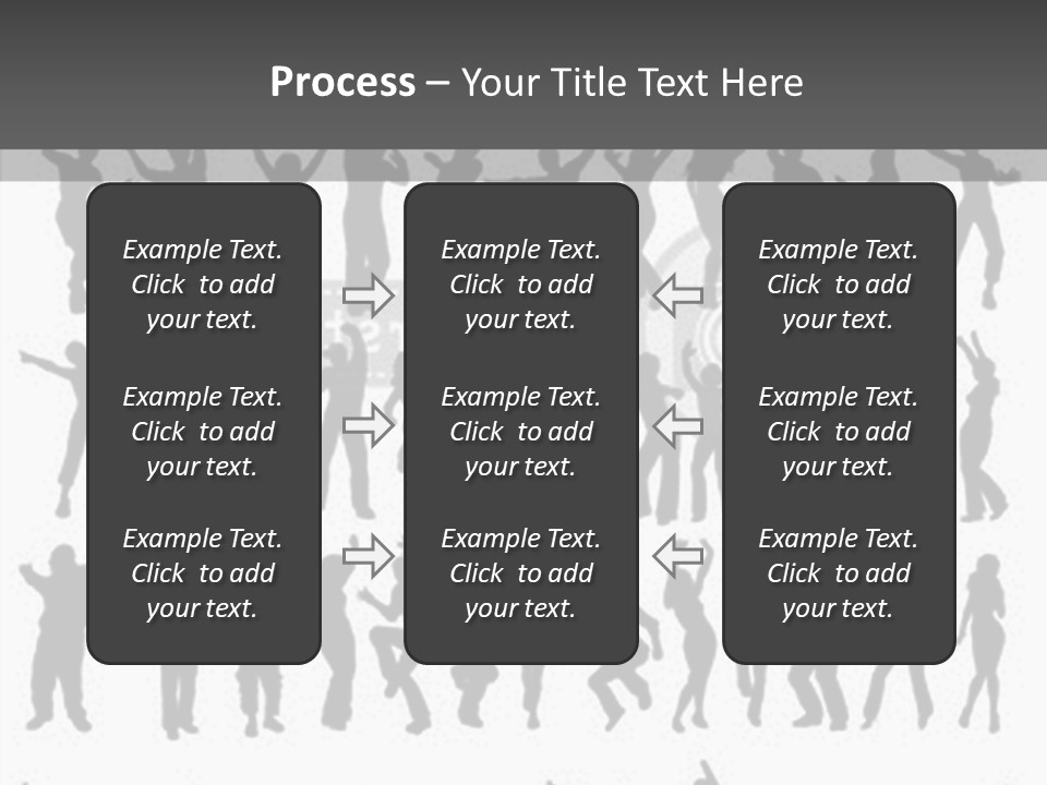 A Group Of People Silhouettes On A White Background PowerPoint Template