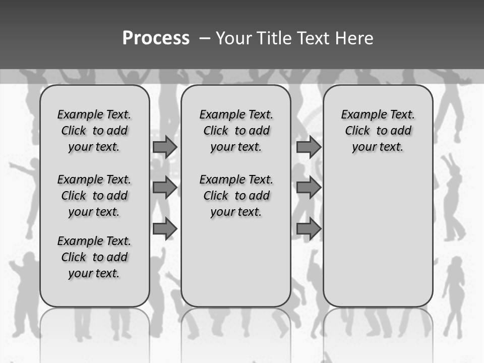 A Group Of People Silhouettes On A White Background PowerPoint Template