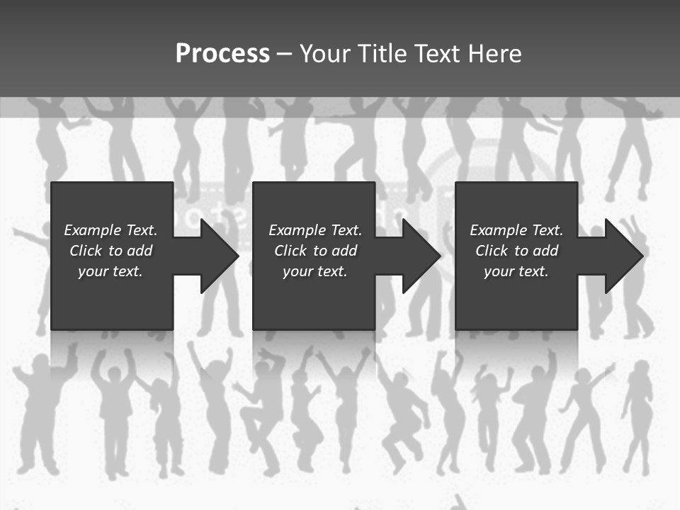 A Group Of People Silhouettes On A White Background PowerPoint Template