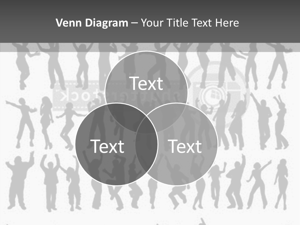 A Group Of People Silhouettes On A White Background PowerPoint Template