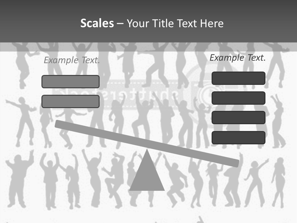A Group Of People Silhouettes On A White Background PowerPoint Template