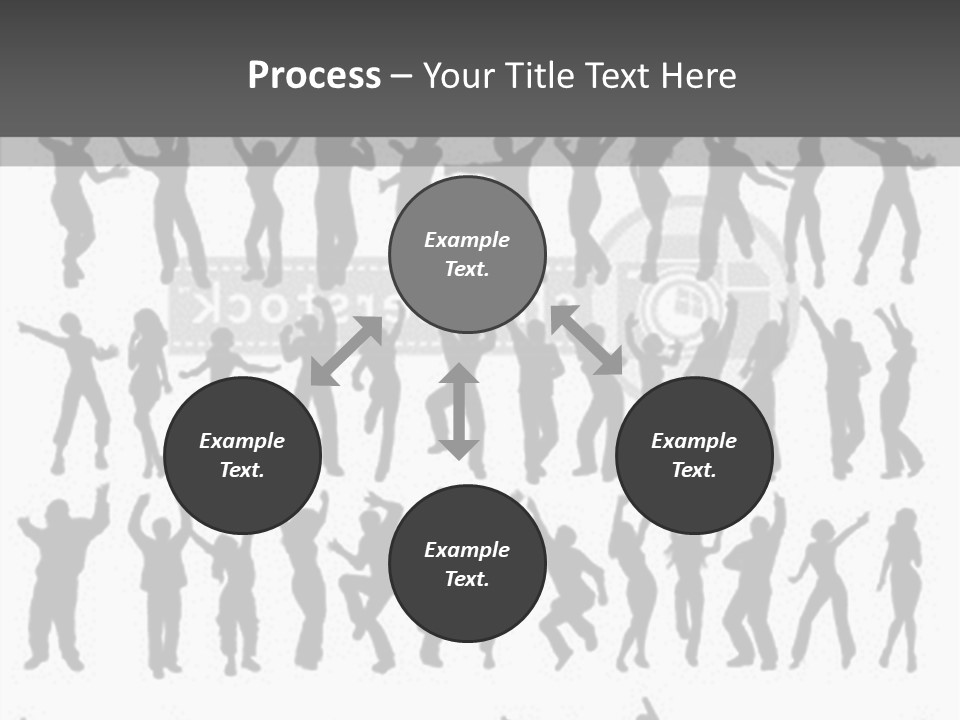 A Group Of People Silhouettes On A White Background PowerPoint Template
