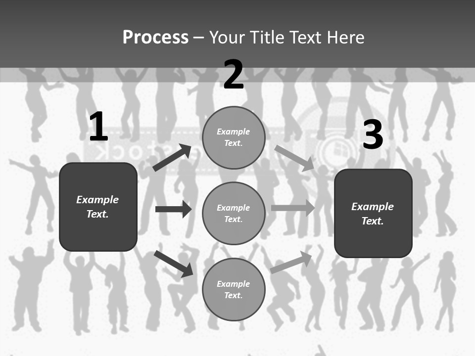 A Group Of People Silhouettes On A White Background PowerPoint Template