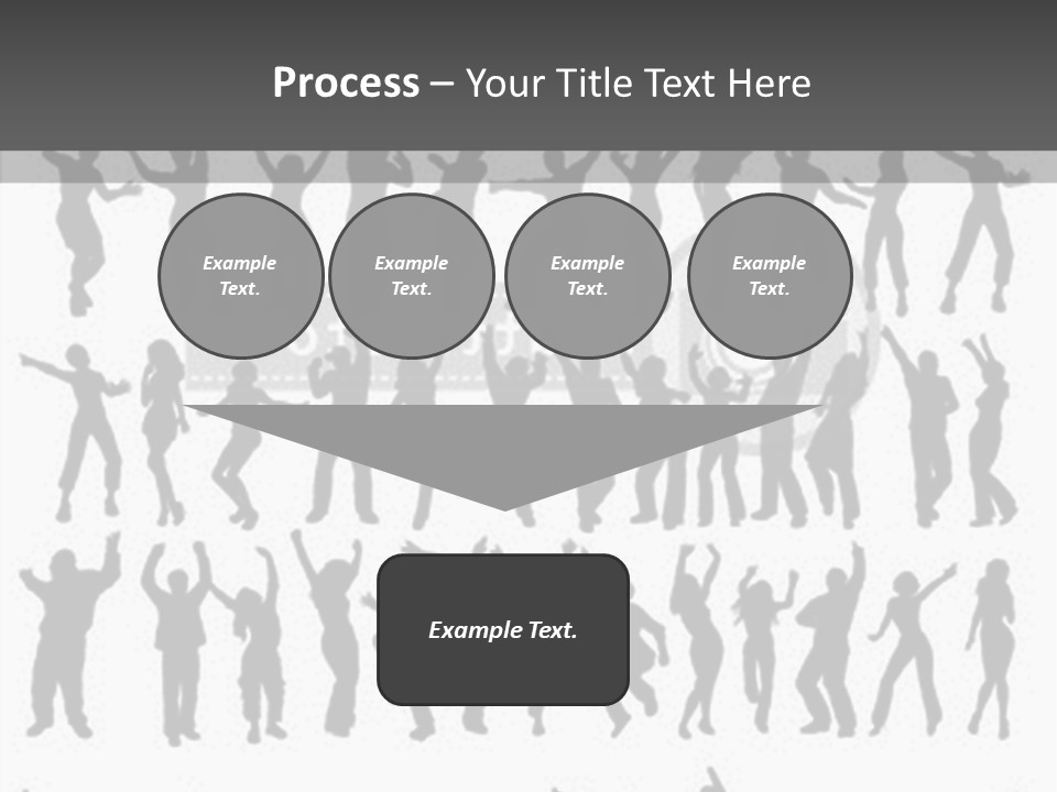 A Group Of People Silhouettes On A White Background PowerPoint Template