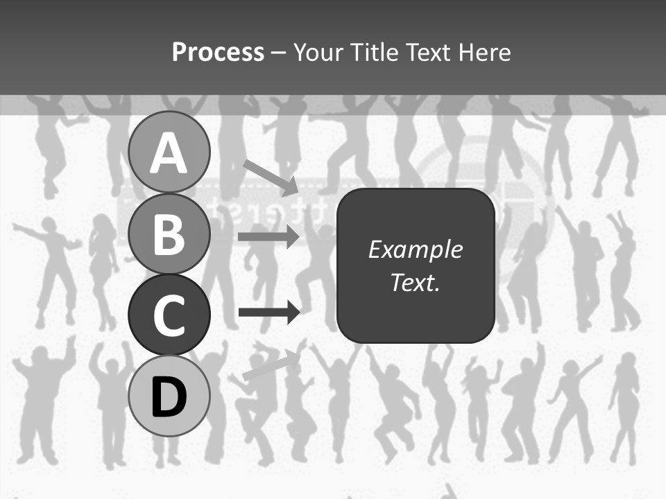 A Group Of People Silhouettes On A White Background PowerPoint Template
