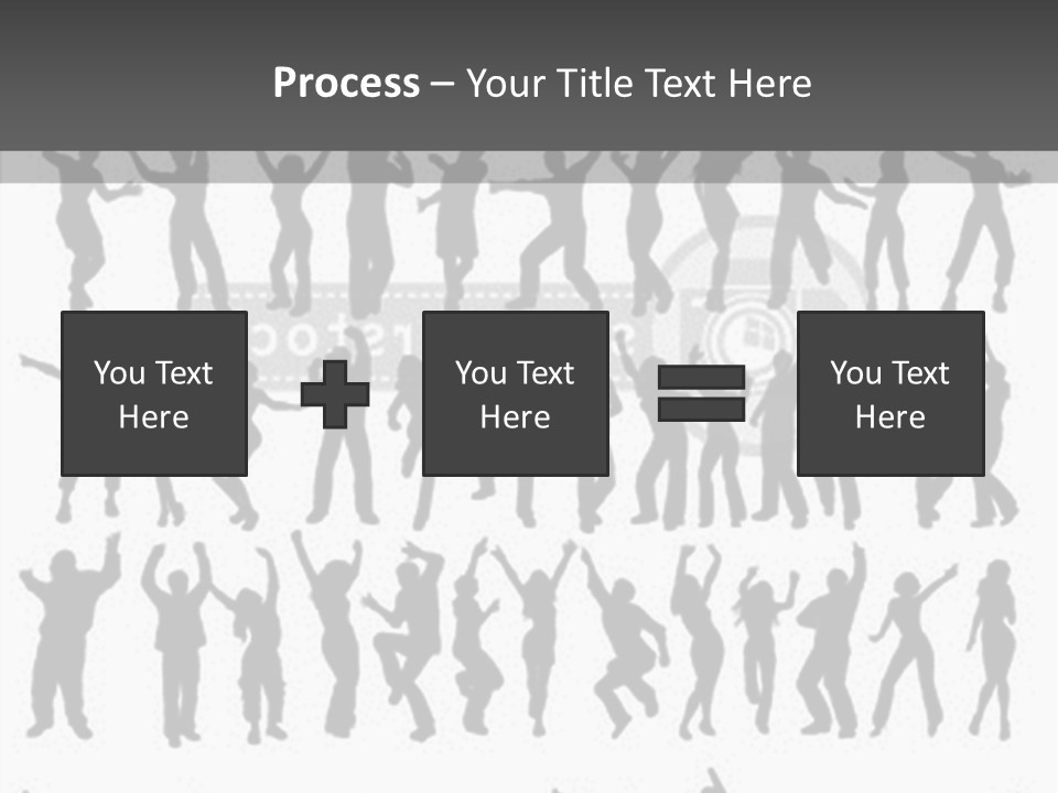 A Group Of People Silhouettes On A White Background PowerPoint Template