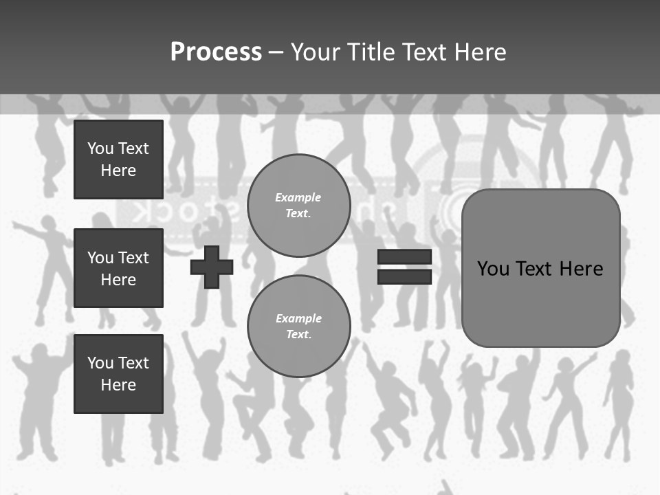 A Group Of People Silhouettes On A White Background PowerPoint Template