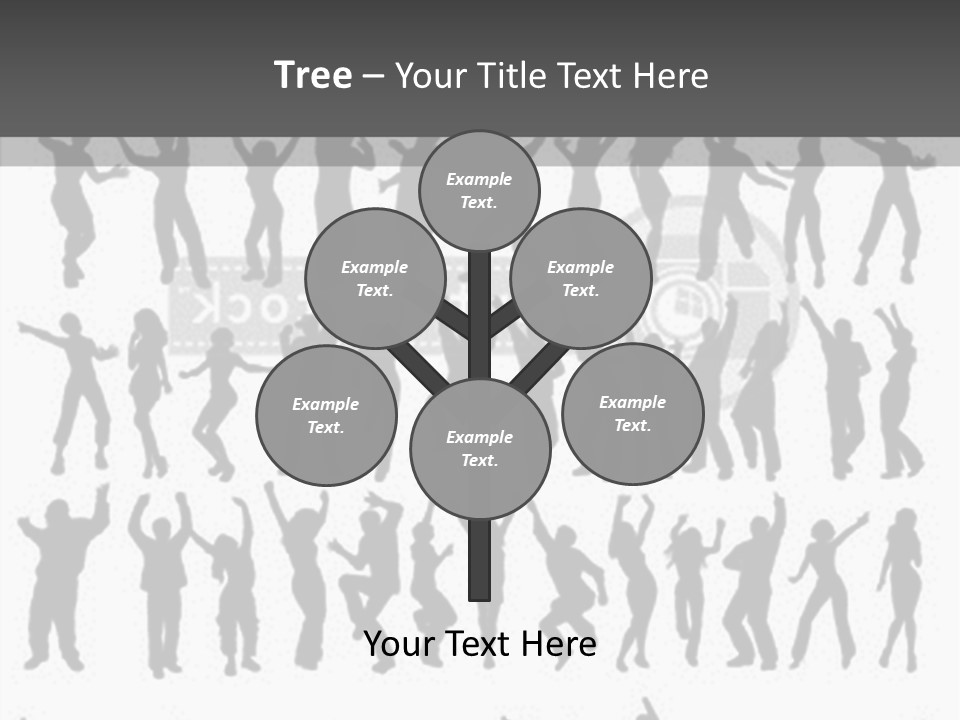 A Group Of People Silhouettes On A White Background PowerPoint Template