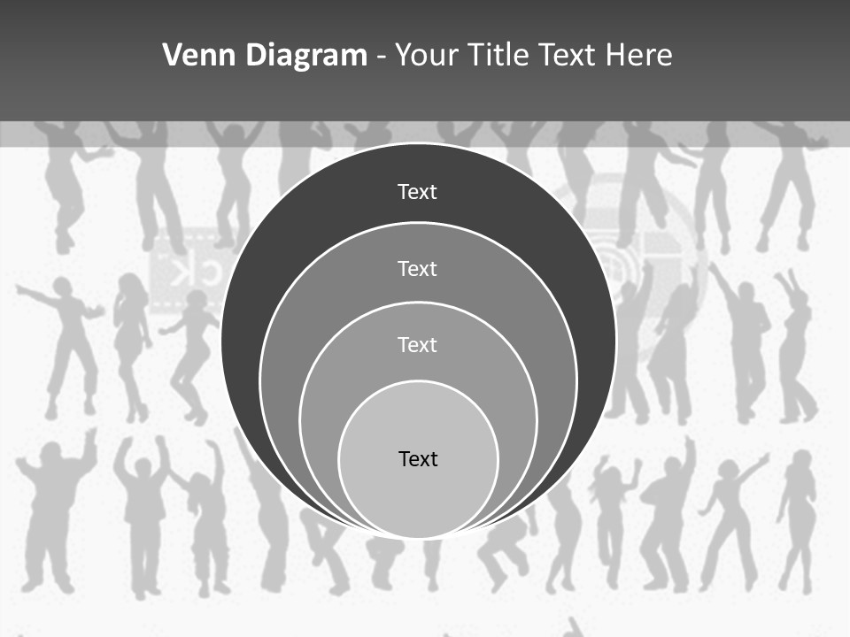 A Group Of People Silhouettes On A White Background PowerPoint Template