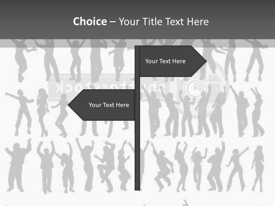 A Group Of People Silhouettes On A White Background PowerPoint Template