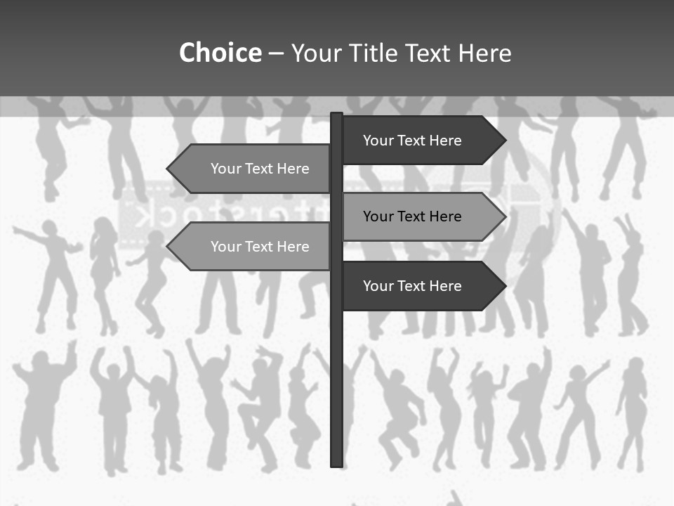 A Group Of People Silhouettes On A White Background PowerPoint Template