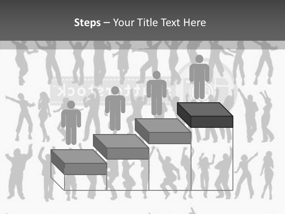A Group Of People Silhouettes On A White Background PowerPoint Template