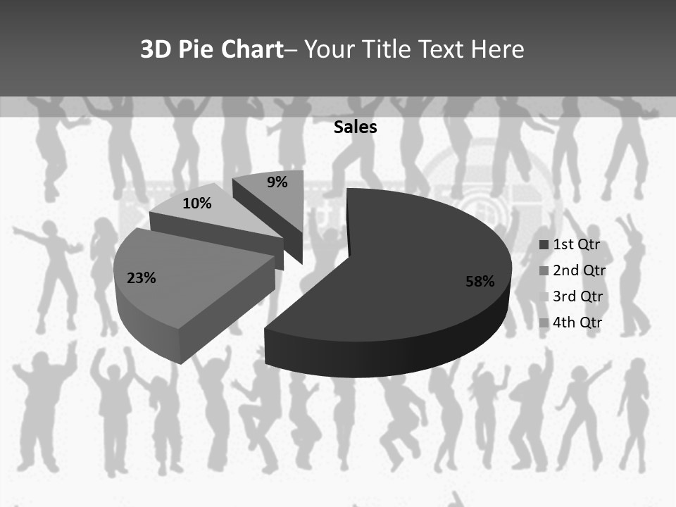 A Group Of People Silhouettes On A White Background PowerPoint Template