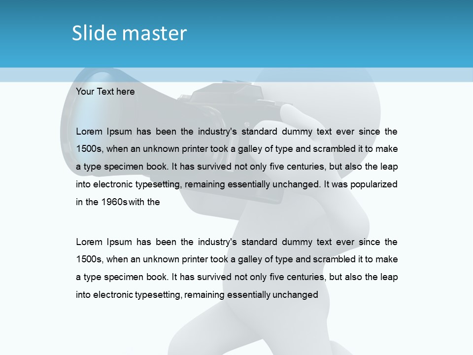 Camera Lens Character PowerPoint Template