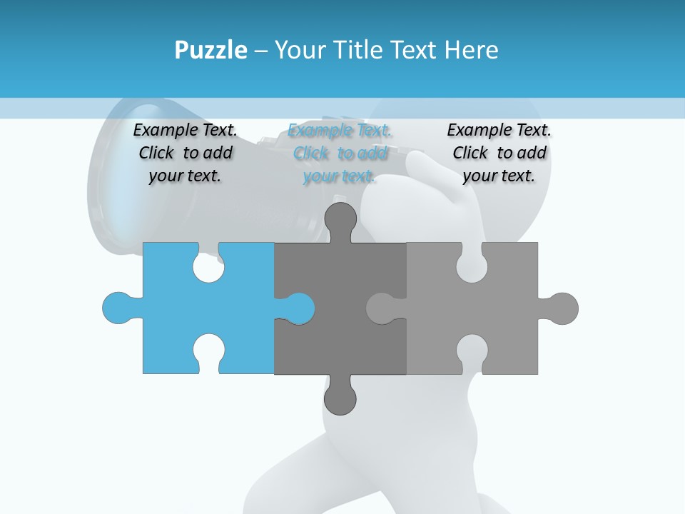 Camera Lens Character PowerPoint Template