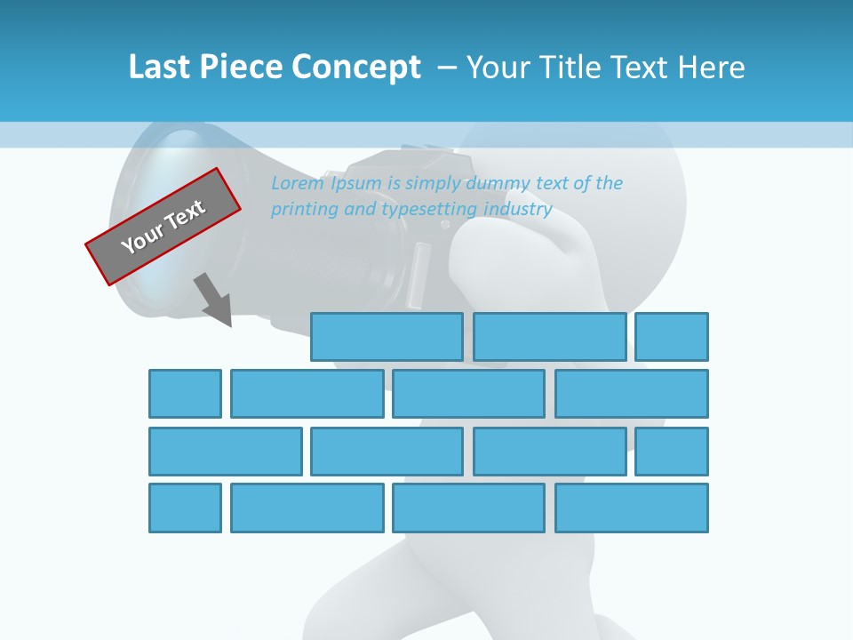 Camera Lens Character PowerPoint Template